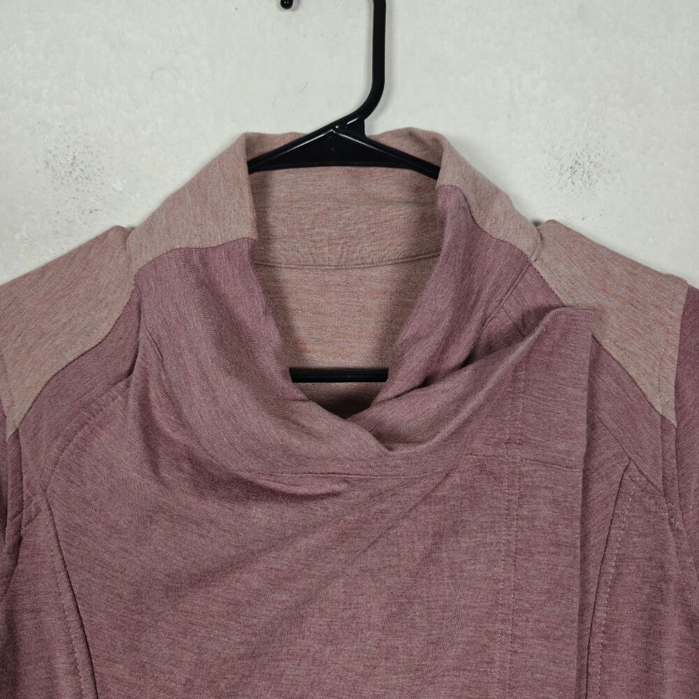 Lululemon Coast Wrap Heathered Mod Chalky Rose Long Sleeve Womens Size 6 - Picture 3 of 10